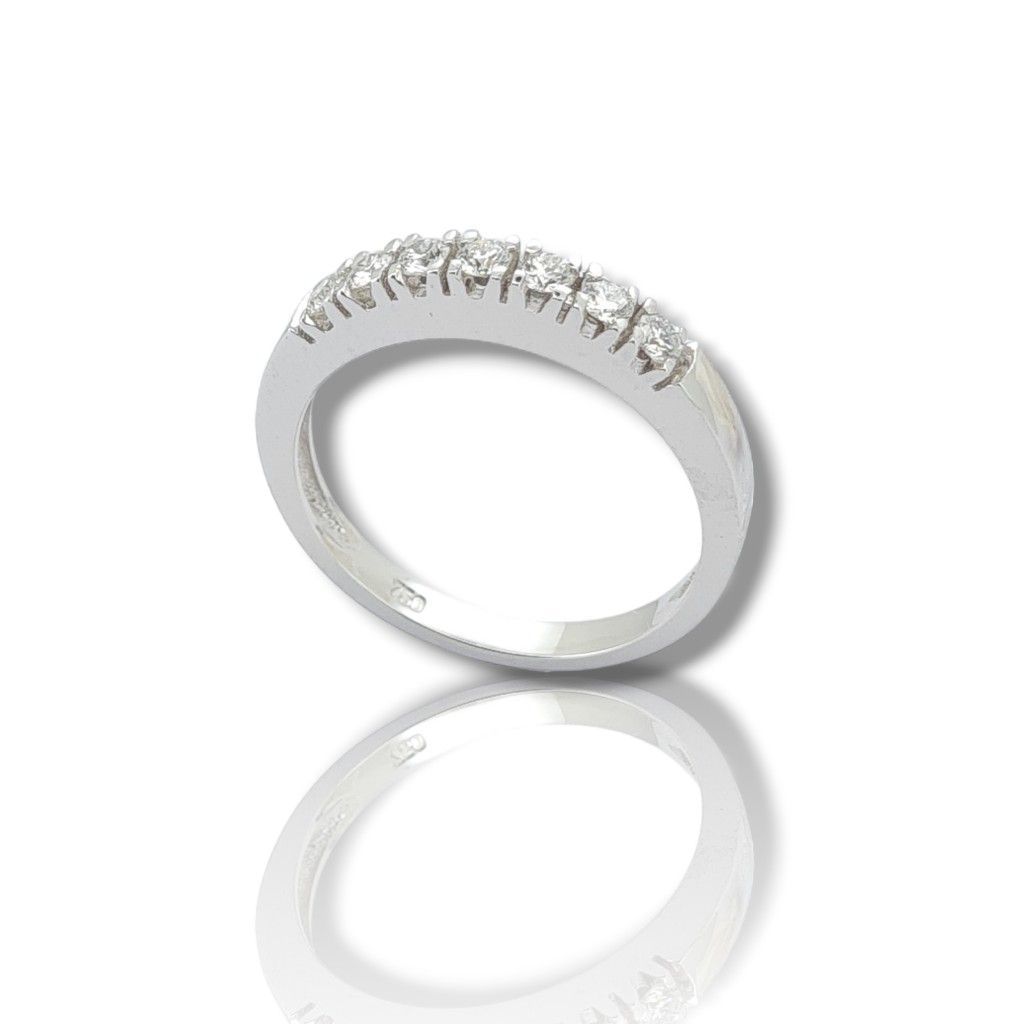 White gold eternity ring k18 with 7 diamonds (code P2331)
